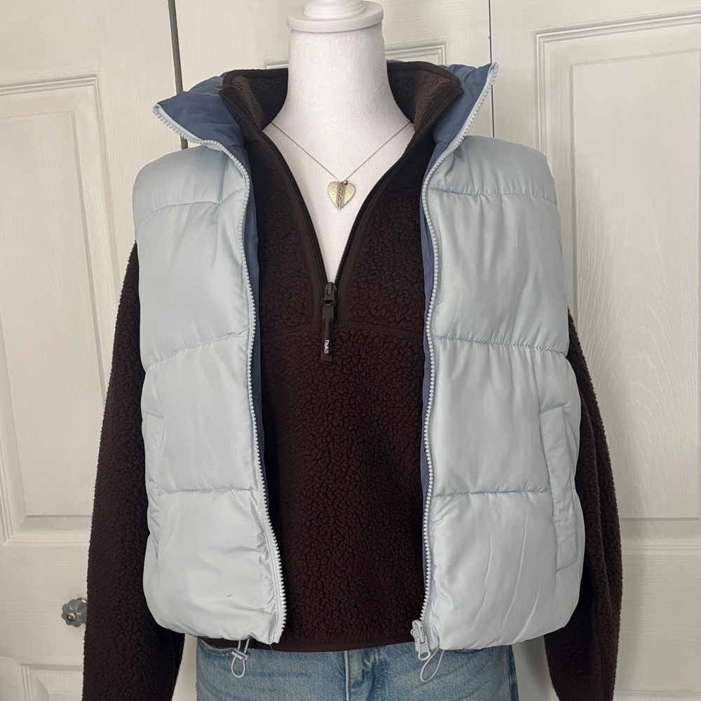 Women's Light Blue Puffer Vest